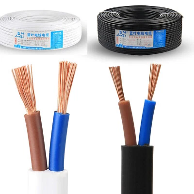 Flex Wire Copper 2-Core 0.3-2.5mm²Flat Electrical Cable PVC Insulation Fireproof - Image 1 of 4