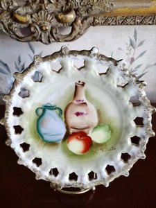 2 Porcelain Norleans Japan Hand Painted and Signed Fruit Themed Plates! K Fujita - Picture 1 of 4