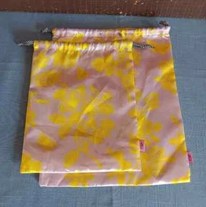 Ipsy Glam Cinch Sack Cosmetics Makeup (2) Bag Set - 8x10" & 10x12" - Picture 1 of 5