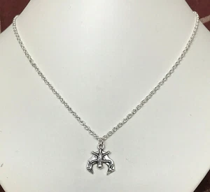 Gothic Bat Pendant 20" Chain Necklace in Gift Bag - Witch Totem Amulet Halloween - Picture 1 of 7