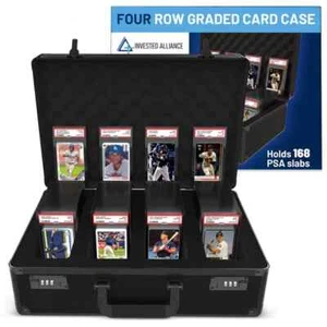 Premium Black 4 Row PSA Slab Case For Graded Cards PSA Graded Card Storage Box - Picture 1 of 6