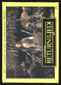 1983 Star Wars Return of the Jedi Monty Fabrieken #25 Leia in Ewok Village