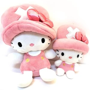 ONE PIECE HELLO KITTY Tony Chopper Plush Doll Stuffed Toy S Mascot Set Excellent - Picture 1 of 1