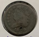 1809 1/2C BN CLASSIC HEAD HALF CENT 135 DEGREES ROTATED DIES OFF CENTER HOLED