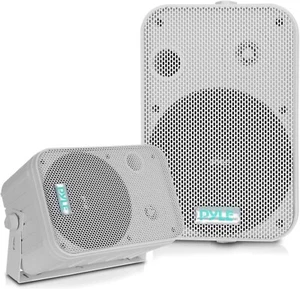 Pyle 2 Way Speaker System Pair 500W Peak Power 6.5" Weatherproof Rustproof White - Picture 1 of 12