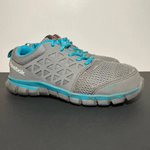 Womens REEBOK Sublite Cushion Alloy Toe Work Shoes / Size 7 Medium - Picture 1 of 9