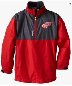 NHL Detroit Red Wings Boys 14/16 1/4 Zip Jacket by Reebok - New! - Imagen 1 de 2