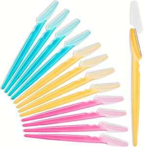 12 Pcs Eyebrow Razor, Multipurpose Exfoliating Dermaplaning Tool for Face, Facia - Picture 1 of 12