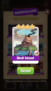 Coin Master Rare Card Skull Island From The Super Villain Set Supervillains - Picture 1 of 1