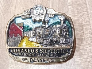 Vintage 1983 Durango and Silverton Narrow Gauge RR Belt buckle - Picture 1 of 7