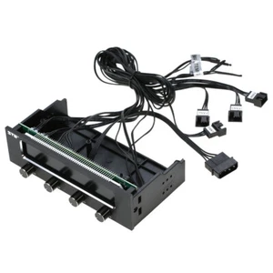 Multi-Function PC CPU 4 Channel Cooling Fan Speed Controller LCD Front Panel - Picture 1 of 8