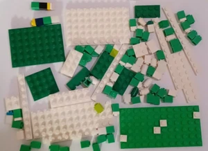 Mixed Lot Lego Mega pieces bricks White + shades of green 30+ LEGOS Spring build - Picture 1 of 2