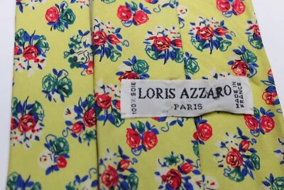 873) CORBATA HOMBRE LORIS AZZARO PARIS 100% SEDA HECHA EN FRANCIA Foto 1 de 4