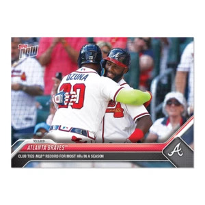 Atlanta Braves Ties HR Record 2023 MLB TOPPS NOW Card 956  - Picture 1 of 2