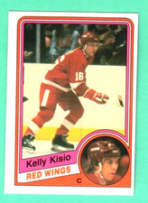 (1) KELLY KISIO 1984-85 O-PEE-CHEE # 56 RED WINGS  ROOKIE EX-MT CARD (H1867)