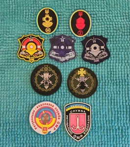 UCRANIA UCRANIANO BUCEO BUZO RESCATE INCENDIO PARCHE colección 9 parches - Imagen 1 de 2