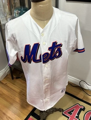 Vintage NY New York Mets Mike Piazza  Majestic White Mesh Jersey Men’s M - Image 1 of 4