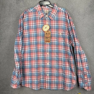 Faherty Hemd Herren XXL Langarm Tropical Baumwolle Sunrise Berry kariert - Bild 1 von 10