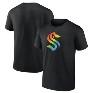 Herren T-Shirt schwarz Seattle Kraken Pride Logo - Bild 1 von 3