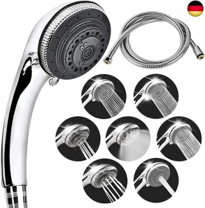 Lucksun Duschkopf und Schlauch, 7 Modi, große Luxus-Duschköpfe, mit Handbrause, - Bild 1 von 7