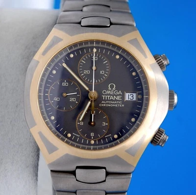 Reloj cronógrafo automático Omega Seamaster Polaris para hombre de oro de 18 quilates titanio RARO Foto 1 de 4