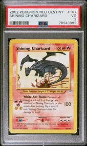 Pokemon Shining Charizard Holo PSA 3 VG Neo Destiny 2002 Unlimited Card 107/105 - Picture 1 of 2