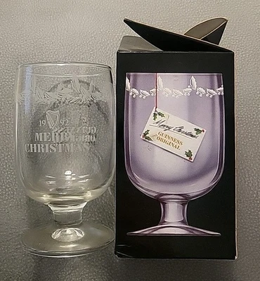 Guinness Original  Glass Christmas Goblet 1992 - Image 1 of 4