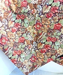 Table Runner 43"x14.5" Autumn Flowers Berries Ferns Cotton Blend Handsewn Lined - Picture 1 of 4
