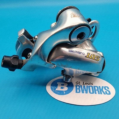 Câmbio traseiro Shimano 105 RD-5500 gaiola curta prata 9 velocidades vintage duplo g28 - Imagem 1 de 4