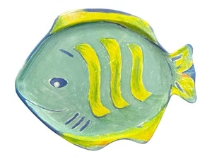 Fish Shaped Melamine Serving Platter Colorful 17" x 13.5” Good Used Condition - Picture 1 of 2