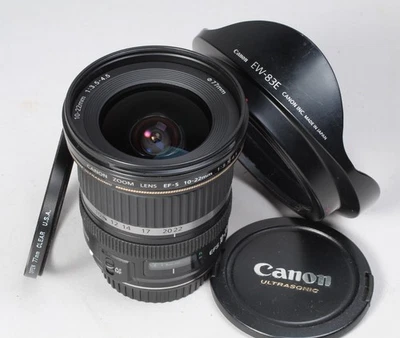 LENTE ZOOM GRAN ANGULAR CANON EF-S 10-22 MM F/3,5-4,5 + CAPÓ, TAPAS, FILTRO Foto 1 de 4