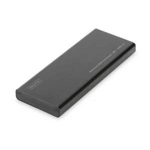 DIGITUS Externes SSD-Gehäuse USB 3.0 M2 Alu M.2 SATA B-Key schwarz Festplatte - Bild 1 von 4