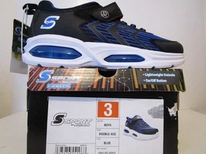 Sneakers S Sport by Skechers ragazzo doppio asso illuminate moda scuola blu taglia 3 - Foto 1 di 6