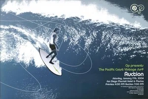 OP Pacific Coast 2004 subasta de surf póster original San Diego - Imagen 1 de 1