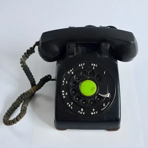 Vintage Western Electric Bell System Rotary Desk Telephone Black 1950's UNTESTED - Picture 1 of 12