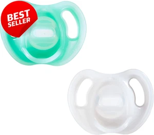 Ultra-Light Soothers, 0-6 Months, 2 Pack Piece Silicone, BPA Free Soothers - Picture 1 of 12