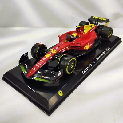 NEW Burago 1:24 F1 FERRARI F1-75 - Carlos Sainz 2022 - Italian GP +BOX +DRIVER - Immagine 1 di 4