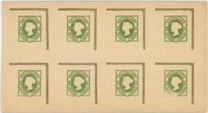 BLOQUE DE PAPELERÍA HELIGOLAND 1895 de 8 IMPRESIÓN A PRUEBA DE GOLDNER 5pf - Imagen 1 de 2