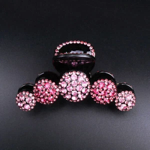 Women Crystal Hair Clip Crab Large Hairpin Big Rhinestone Barrettes Hair Claw UK - Picture 1 of 6