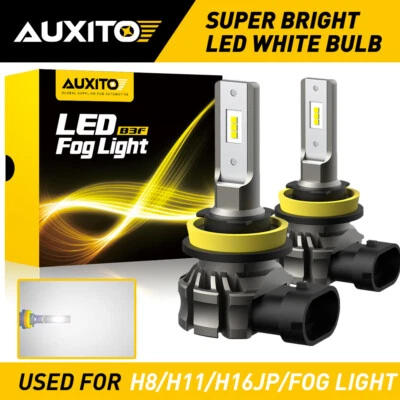 AUXITO H8 H16 H11 LED Fog Light Bulb headlight 6500K Cool White Lamps High Power - Image 1 of 4