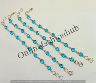 Lote al por mayor de brazalete bisel con piedras preciosas de topacio facetado enchapado en plata de ley 925 Foto 1 de 3