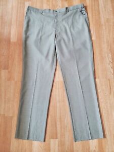 Linea Naturale Zignone Men's Flat Front Dress Pants in Beige Size 46 Big & TALL