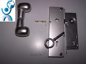SERRATURA PER PORTA A SOFFIETTO CON CHIAVE COLORE ARGENTO - Foto 1 di 1