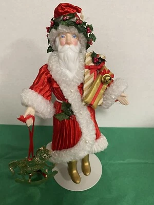 Figura de Papá Noel Kurt Adler de colección adorno figura 1987 con soporte Foto 1 de 4