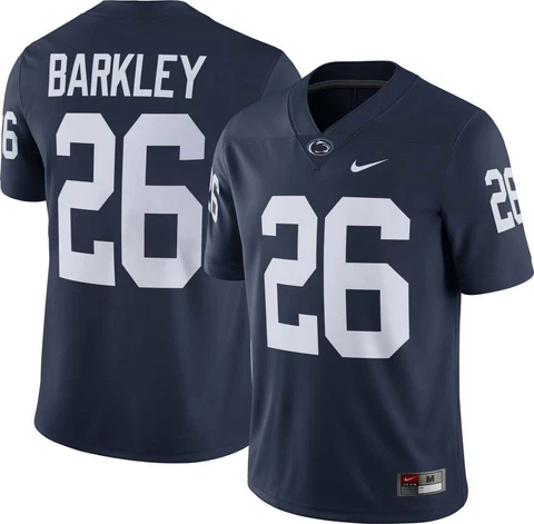 Penn State Nittany Lions Saquon Barkley #26 Blue Nike Official NCAA Game Jersey Cover