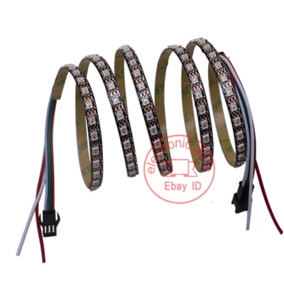 1M SK6812 3535 144led/m 5V addressable RGB LED pixel strip 8mm width Black PCB - Image 1 of 4