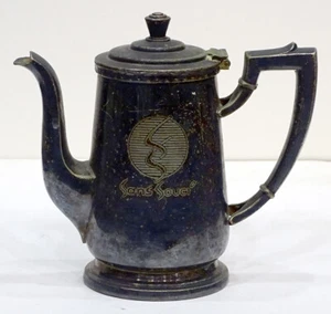 SANS SOUCI HOTEL Vintage SILVER PLATE Teapot / SOUTH MIAMI BEACH FLORIDA - Picture 1 of 7