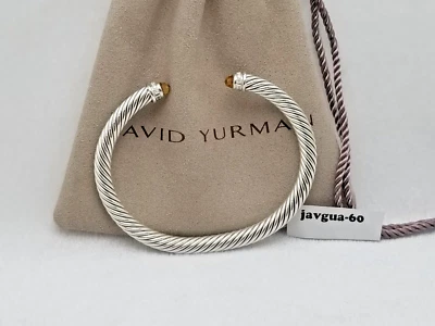Brazalete David Yurman 5mm Cable Classics con citrino y diamantes mediano Foto 1 de 4