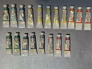 Windsor Newton Watercolor Lot of 19, 5mL tubes Cadmium Cobalt Bismuth +++