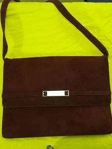 Charles Jourdan Vintage Clutch Tasche Wildleder & Leder - Bild 1 von 5